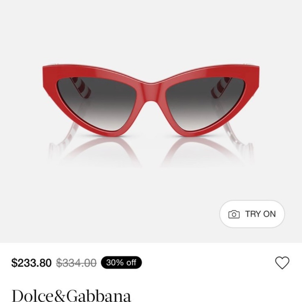 Dolce & Gabbana Bold Red Sunglasses - Picture 2 of 2